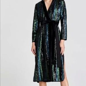 Zara sequin wrap dress/kimono